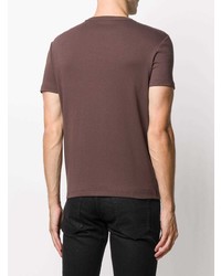 T-shirt à col rond marron foncé Tom Ford