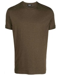 T-shirt à col rond marron foncé DSQUARED2