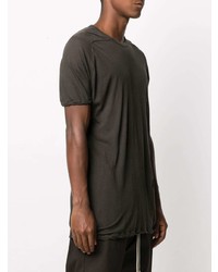 T-shirt à col rond marron foncé Rick Owens