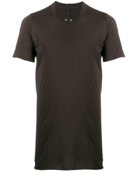 T-shirt à col rond marron foncé Rick Owens