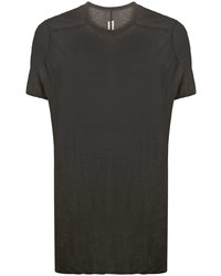 T-shirt à col rond marron foncé Rick Owens