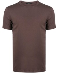 T-shirt à col rond marron foncé Tom Ford