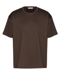 T-shirt à col rond marron foncé Valentino