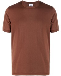 T-shirt à col rond marron Aspesi