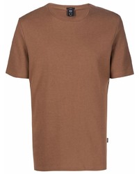 T-shirt à col rond marron BOSS