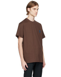 T-shirt à col rond marron Wooyoungmi