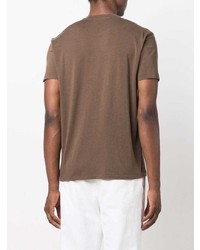 T-shirt à col rond marron Tom Ford