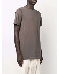 T-shirt à col rond marron Rick Owens