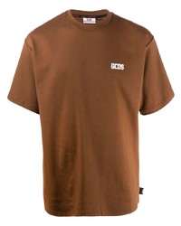 T-shirt à col rond marron Gcds