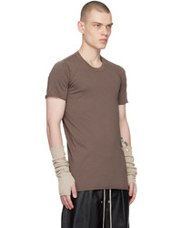 T-shirt à col rond marron Rick Owens