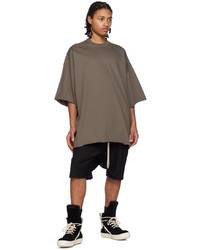 T-shirt à col rond marron Rick Owens