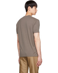 T-shirt à col rond marron Tom Ford