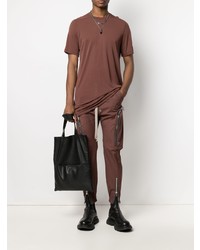 T-shirt à col rond marron Rick Owens