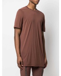 T-shirt à col rond marron Rick Owens