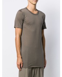 T-shirt à col rond marron Rick Owens