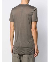 T-shirt à col rond marron Rick Owens