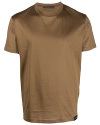 T-shirt à col rond marron Low Brand