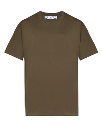 T-shirt à col rond marron Off-White