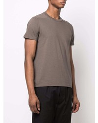 T-shirt à col rond marron Rick Owens