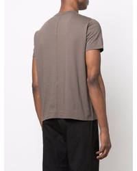 T-shirt à col rond marron Rick Owens