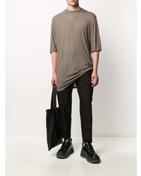 T-shirt à col rond marron Rick Owens DRKSHDW