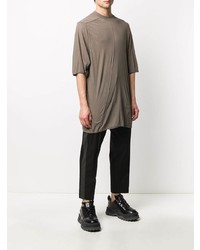 T-shirt à col rond marron Rick Owens DRKSHDW