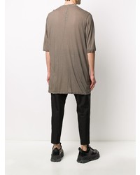 T-shirt à col rond marron Rick Owens DRKSHDW