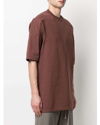 T-shirt à col rond marron Rick Owens