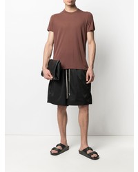 T-shirt à col rond marron Rick Owens