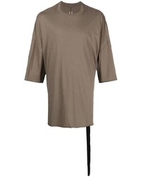 T-shirt à col rond marron Rick Owens DRKSHDW