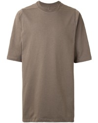 T-shirt à col rond marron Rick Owens