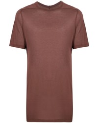 T-shirt à col rond marron Rick Owens