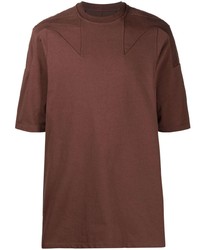 T-shirt à col rond marron Rick Owens