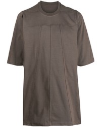 T-shirt à col rond marron Rick Owens