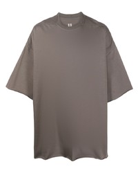 T-shirt à col rond marron Rick Owens