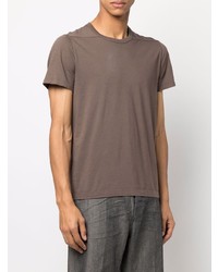 T-shirt à col rond marron Rick Owens