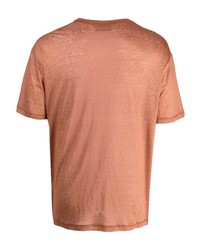 T-shirt à col rond marron Costumein