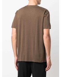 T-shirt à col rond marron Tom Ford