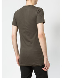 T-shirt à col rond marron Rick Owens