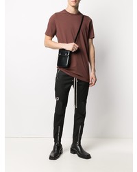 T-shirt à col rond marron Rick Owens