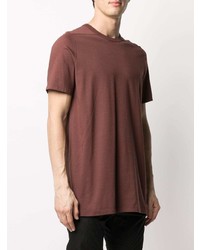 T-shirt à col rond marron Rick Owens