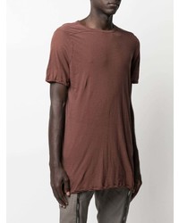 T-shirt à col rond marron Rick Owens