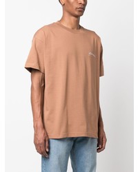 T-shirt à col rond marron Flaneur Homme
