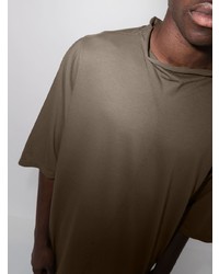 T-shirt à col rond marron Rick Owens DRKSHDW