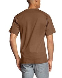 T-shirt à col rond marron Touchlines