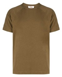 T-shirt à col rond marron YMC