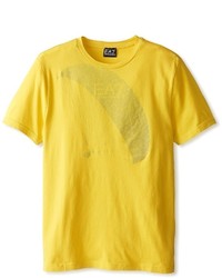 T-shirt à col rond moutarde