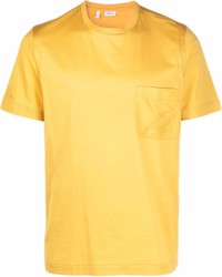 T-shirt à col rond moutarde Brioni