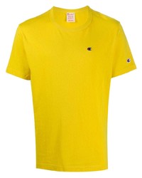 T-shirt à col rond moutarde Champion