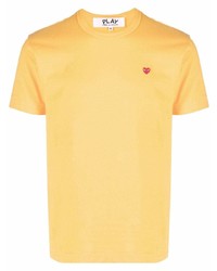 T-shirt à col rond moutarde Comme Des Garcons Play